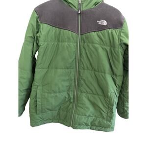 The North Face Mens L Reversible Puffer Jacket Quilted Hood Outoors Workwear